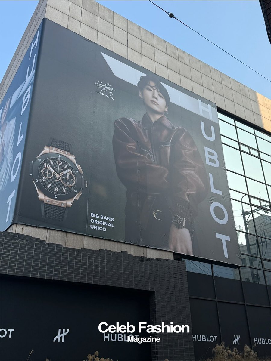 ジョングクのHublot(ウブロ)の特大ポスターがソウルに登場。圧巻の