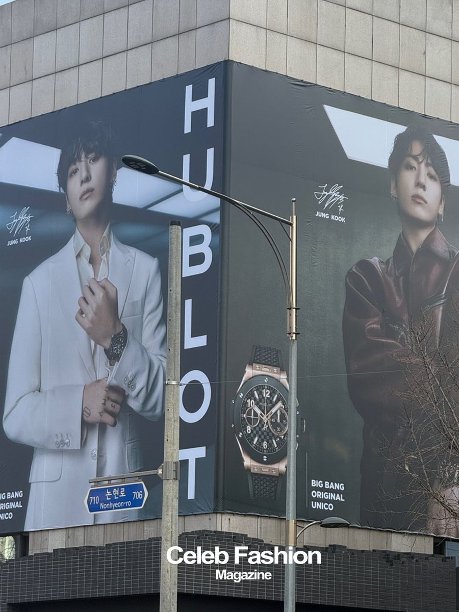 ジョングクのHublot(ウブロ)の特大ポスターがソウルに登場。圧巻の