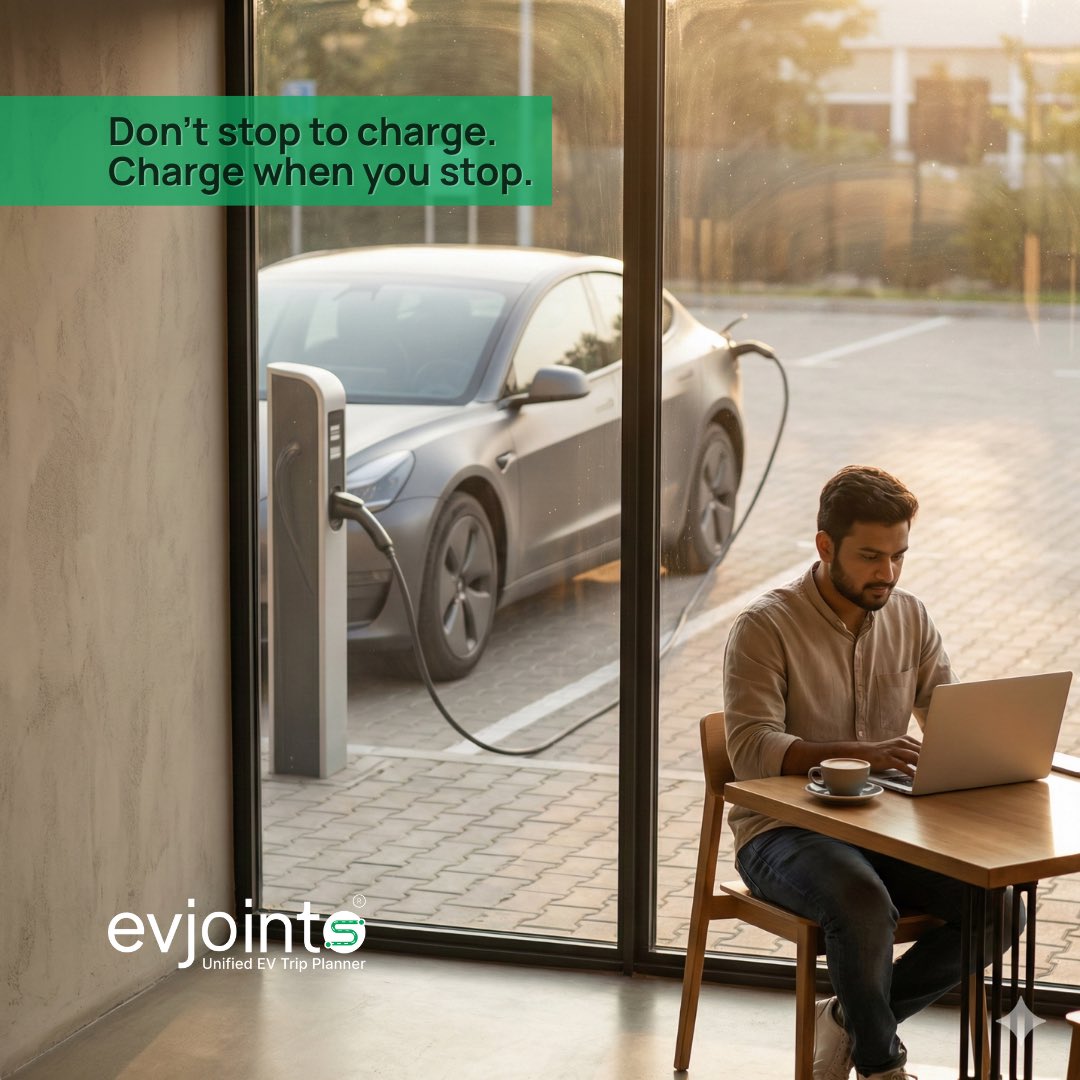 EVJoints's tweet image. Plan your trip in advance. Charging quietly fits in.

#EVJoints #EVPlanning #EVTravel #DriveElectric #electricvehicles