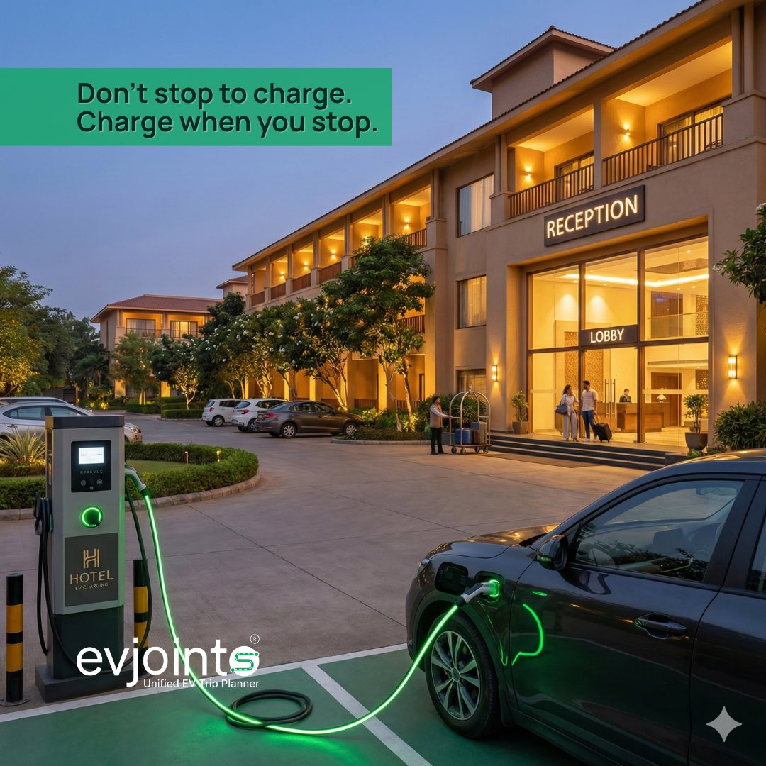 EVJoints's tweet image. Plan your trip in advance. Charging quietly fits in.

#EVJoints #EVPlanning #EVTravel #DriveElectric #electricvehicles