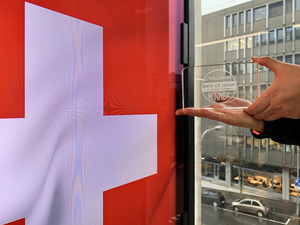 Navori's tweet photo. We won Best of Show at #ISE2026 in the Digital Signage category!

Our AI-connected platform transforms digital signage into intelligent, AI-native infrastructure — autonomous, secure, measurable, and fully enterprise-ready.

Get early access: https://t.co/0lOwySSnH7
#AVTweeps https://t.co/Q04qMgoHKk