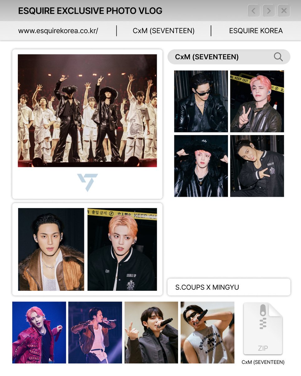 esquirekr's tweet image. 세븐틴의 힙합 유닛 에스쿱스X민규의 콘서트 비하인드 사진과 함께 짧은 인터뷰를 공개합니다. CxM [DOUBLE UP] LIVE PARTY를 준비하던 연습 사진부터 리허설 그리고 백스테이지 사진까지. 아래 링크를 통해 캐럿을 위해 CxM가 보내온 선물을 확인해 보세요💎
🔗esquirekorea.co.kr/article/1896887

@pledis_17…