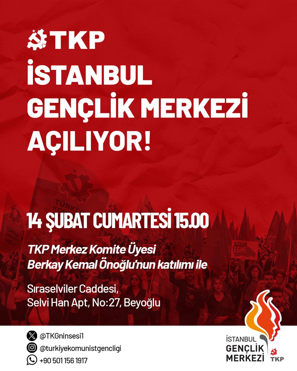 İstanbul'da umudu, aydınlığı, dayanışmayı büyütüyoruz, karanlığa ve umutsuzluğa meydan okuyoruz!

TKP Merkez Komitesi Berkay Kemal Önoğlu'nun katılımıyla İstanbul'da mücadelenin merkezlerine bir yenisi ekleniyor. TKP İstanbul Gençlik Merkezi'ni  geleceksizlik ve kaygılarımızın