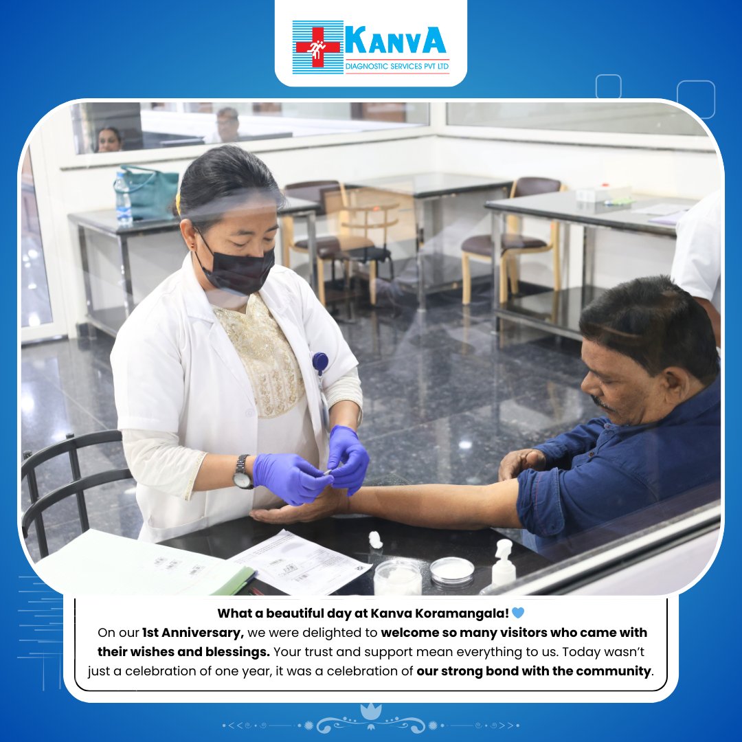 KanvaLtd's tweet photo. Celebrating 1 Year of Kanva Koramangala 🎉
Thank you Bengaluru for trusting Kanva Diagnostic Services for accurate reports & expert care. Proud to serve as one of the trusted diagnostic labs in Bangalore.
#Koramangala #BangaloreHealth #TrustedLab https://t.co/8mHhtYl7ET