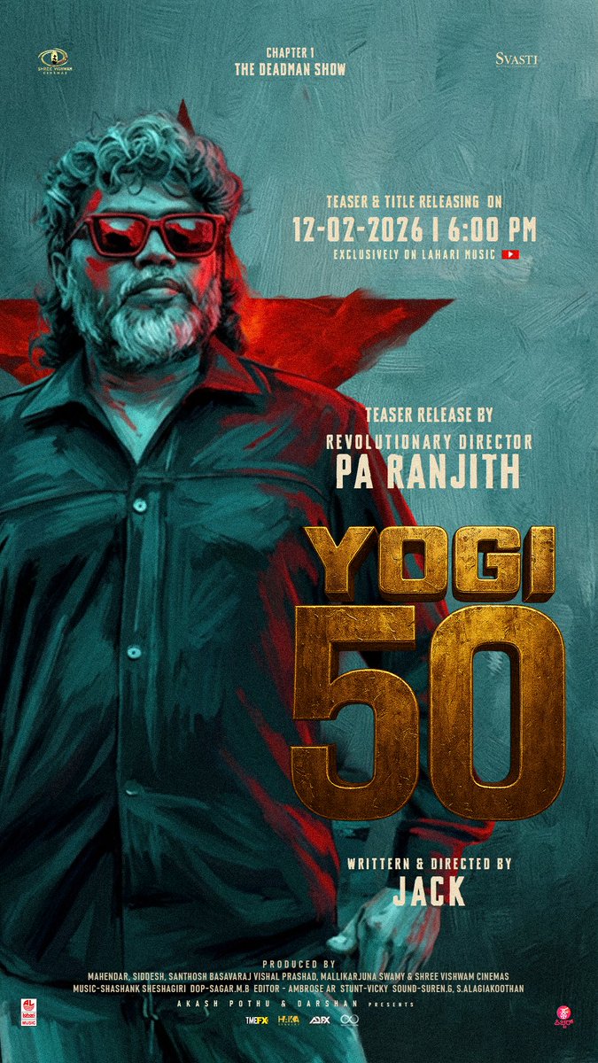 #YOGI's 50th Movie's #Tamil #Teaser and #Title launch by <a href="/beemji/">pa.ranjith</a> anna <a href="/LooseMada_Yogi/">Yogesh Samy</a> <a href="/AkashPothu/">akash pothu</a> #Shreevishvamcinemas
<a href="/Jack_Directorr/">Jack_Director</a> @Ambrose_AR. #yogi_50thmovie #DirectorJack #shashanksheshagirimusical #ambrose_AR