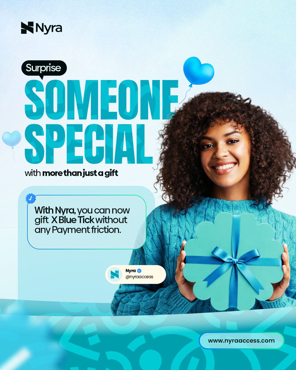 Some gifts are cute.
Some gifts are useful.
Some gifts change how someone shows up online.

If their card keeps failing, that should not stop them from being verified.
You can fix that.

Gift them access.
nyraaccess.com