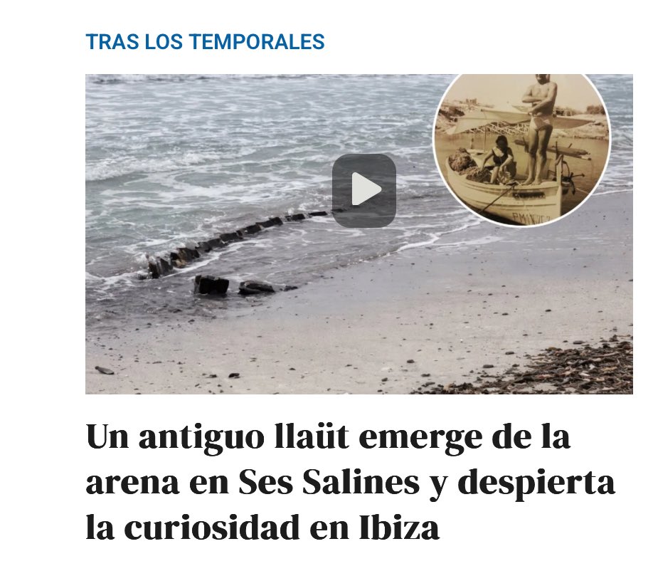 Hi ha un determinar mitjà de comunicació (La Voz de Ibiza) que té la major de la seda redacció a l’Argentina. I passen coses com aquesta: confonen l’esquelet de la barcassa de la platja de ses Salines amb un llaüt. I al contingut de la notícia només parlen de llaüts.