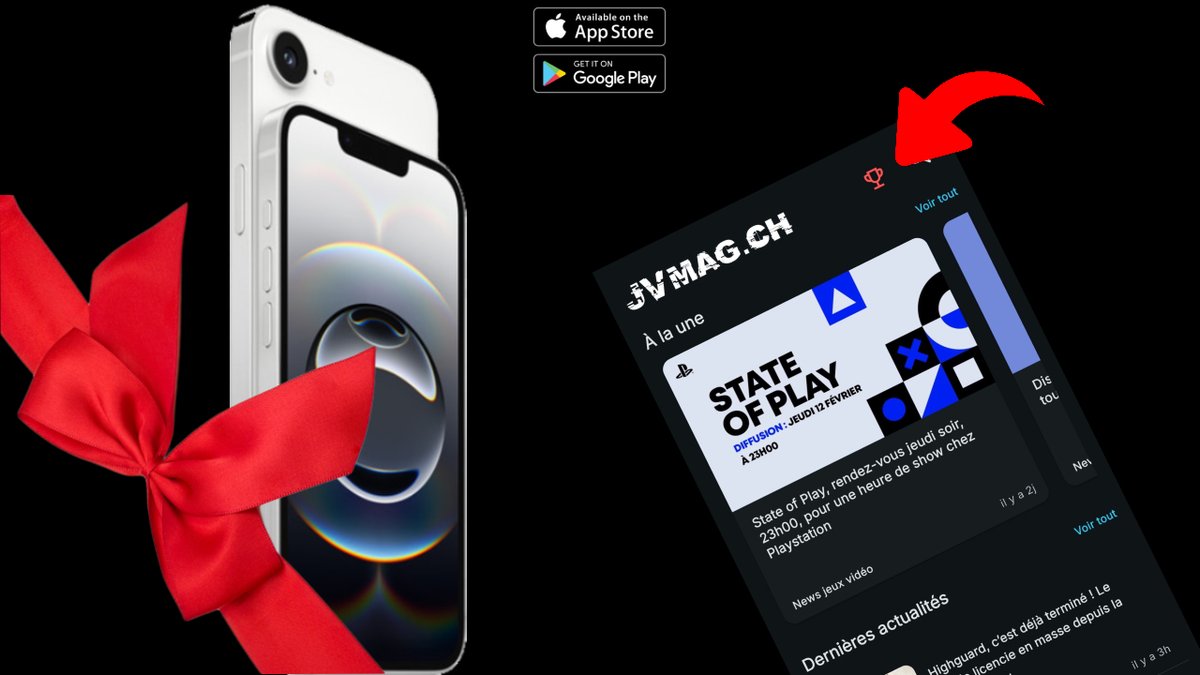 C'est le grand jour 🤯 Après des mois de travail, nous lançons notre application iOS et Android ! Par la même occasion, on vous propose de gagner un iPhone 16e 🎁 participation : 

🔺 Télécharger l'application "JVmag" 
🔺 Appuyer sur la coupe rouge 
🔺 Participer au concours 
🔺
