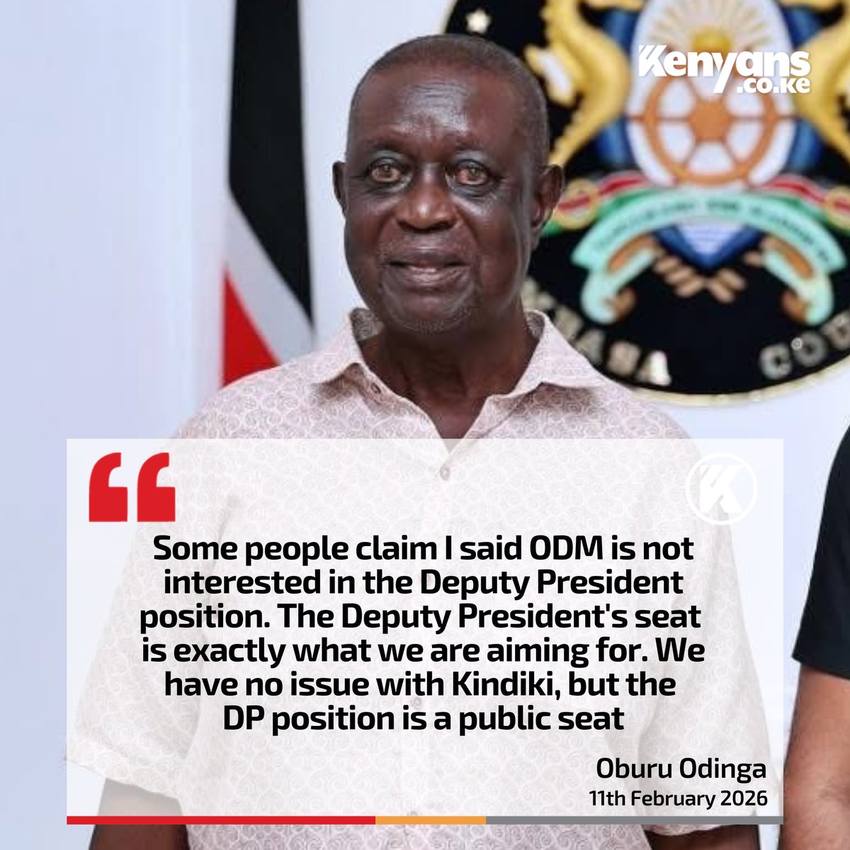 We have no issue with Kindiki, but the DP's seat is what we want - Oburu Odinga