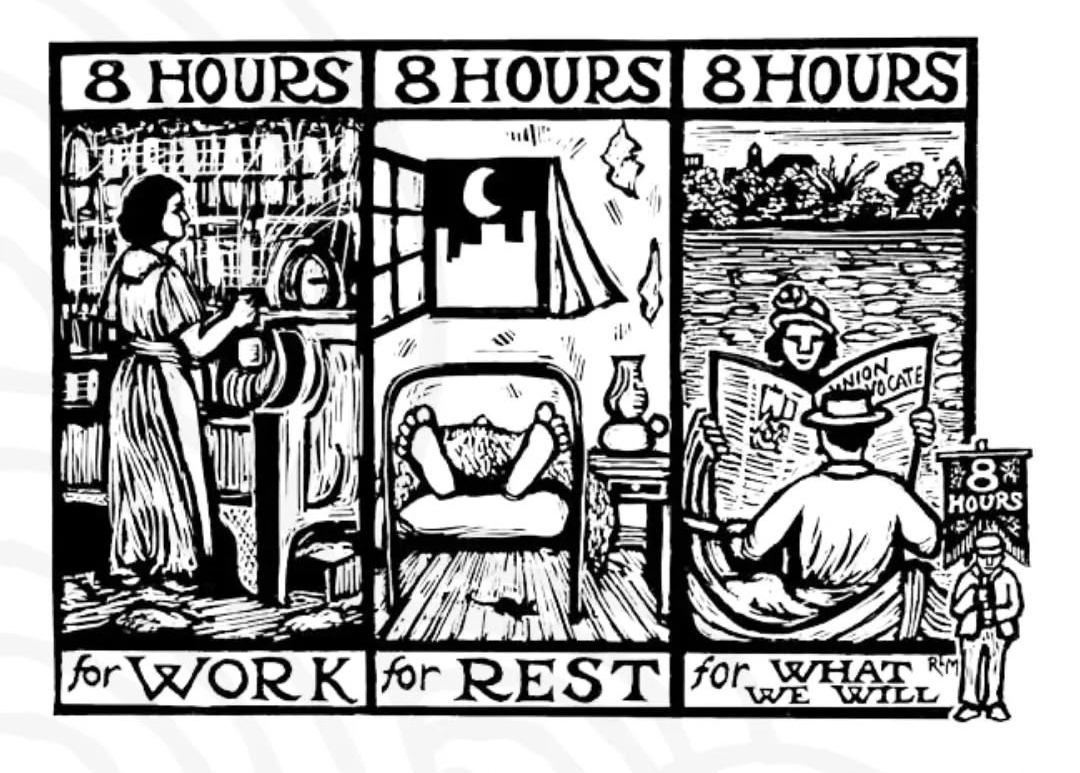 Chicago, 1886: 8 horas de trabajo, 8 horas de descanso, 8 horas para lo que queramos.

Argentina, 2026: si vamos con las 12 horas espectacular que se muera el de al lado, aguante el patrón.
Por si necesitaban la definicion de servilismo, indignidad, degradación e involución.