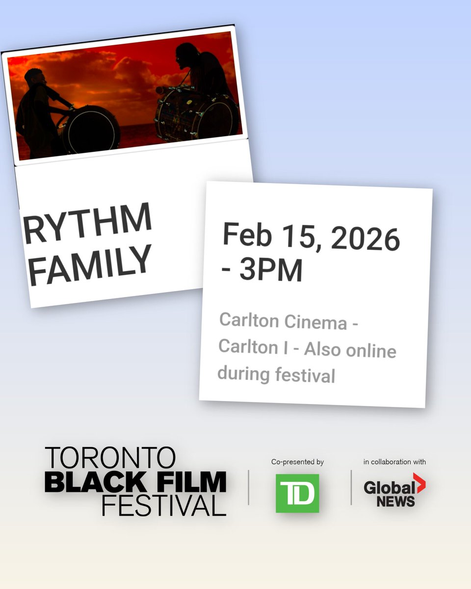 Thank you <a href="/TOBlackFilmFest/">Toronto Black Film Festival - TBFF</a> for a moving opening night!✨️

Join us on February 15th for the screening of "RHYTHM FAMILY "

torontoblackfilm.com/movie/rythm-fa…