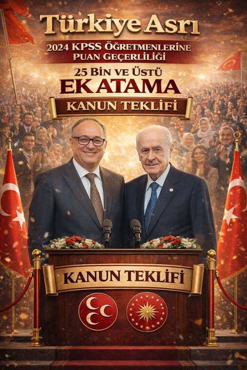 2024 KPSS olarak tüm destekleriniz için teşekkür edip 25 bin ek atama için kanun teklifi verilmesi yönünde de desteklerinizi bekliyoruz.

2024 KPSS dereceleriyle  mağdur olan öğretmenlerin yılı olarak anılmasın.

<a href="/ilyastopsakal/">İlyas TOPSAKAL</a>