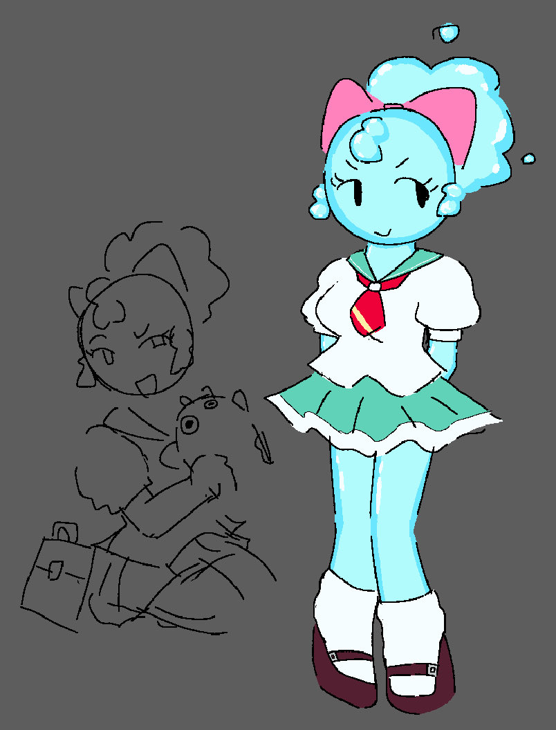 twerkingmen's tweet photo. I haven’t posted anything in 50 years my bad guys I drew poppy as wakaba okay bye again https://t.co/oL1RCu6gSg