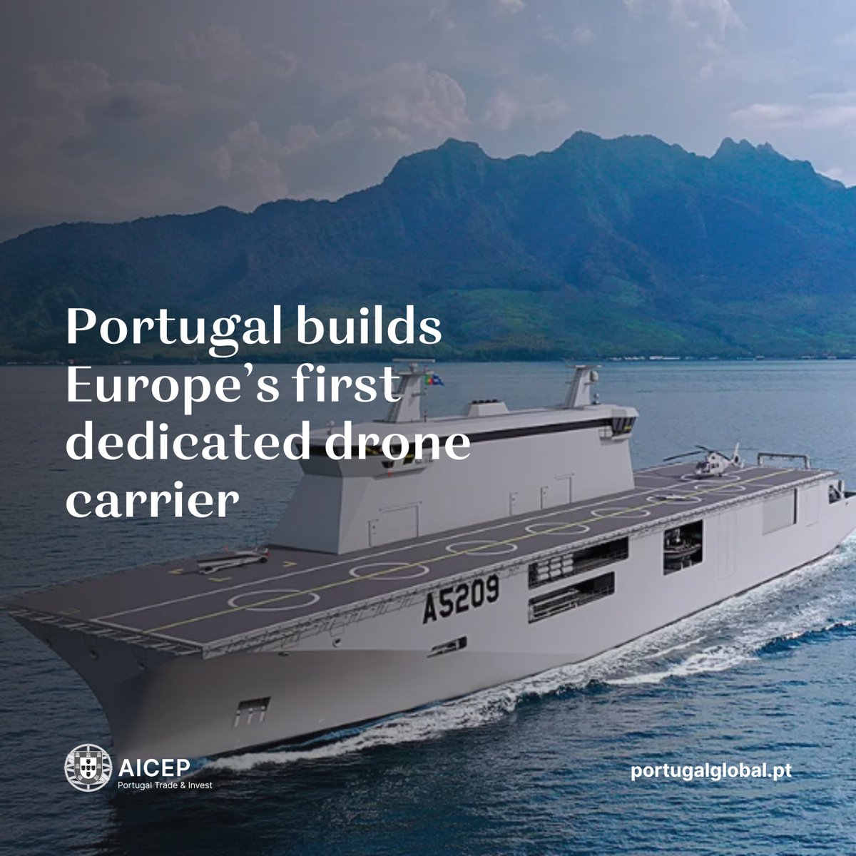 Portugal at the forefront of naval innovation.

The NRP D. João II will be Europe’s first warship purpose-built to operate unmanned aerial, surface and underwater systems. 🚢

With 107.6 metres and delivery scheduled for the second half of this year, the €132M project — largely