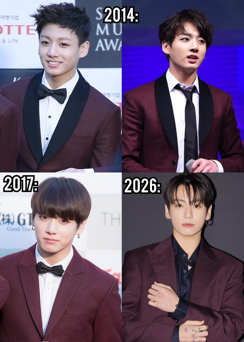 sgmin_seven's tweet image. JEON JUNGKOOK THROUGHT THE YEARS