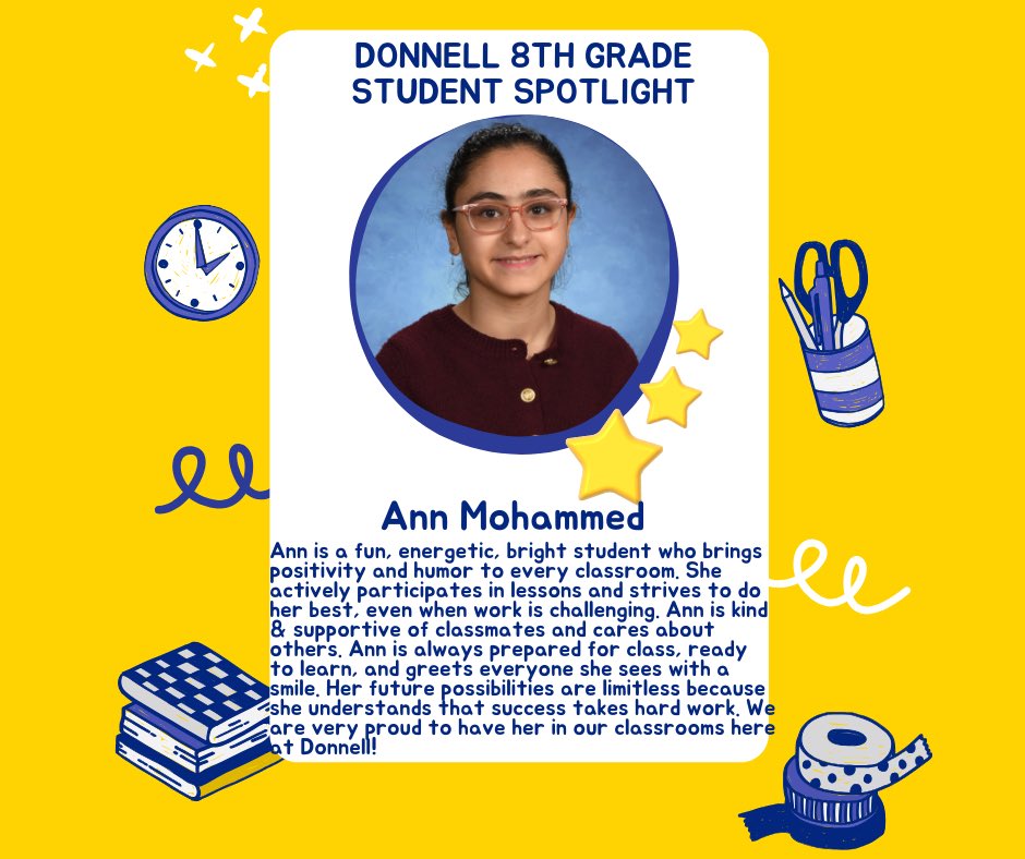 This weeks Donnell Student Spotlight!
 
Norah Halm
Allie Ray
Ann Mohammed 

Congratulations, well done and continue modeling the 7 Habits!  We are so proud of you!  #TrojanTrue #DonnellProud