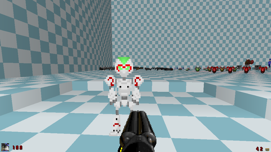 Mateoaltam55419's tweet photo. Okay, i decided to make a revenant replacement for my klonoa doom mod, this enemy is based on a early concept of the protagonist of the first klonoa game, where it was a robot, and the first klonoa game was supposed to be dark and edgy.
4th image explains.
#klonoa #DOOM #doommods https://t.co/aV4WInkpxB