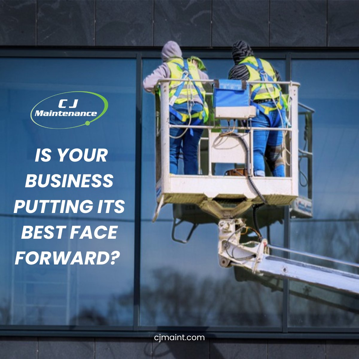 CJMaint's tweet photo. Is your business putting its best face forward? 

Dirty windows can signal neglect. CJ Maintenance delivers streak-free, professional window cleaning that brightens your space and boosts morale. Safe, reliable, and flexible scheduling.

Contact us today for a free estimate! https://t.co/0IXcEtTpnx