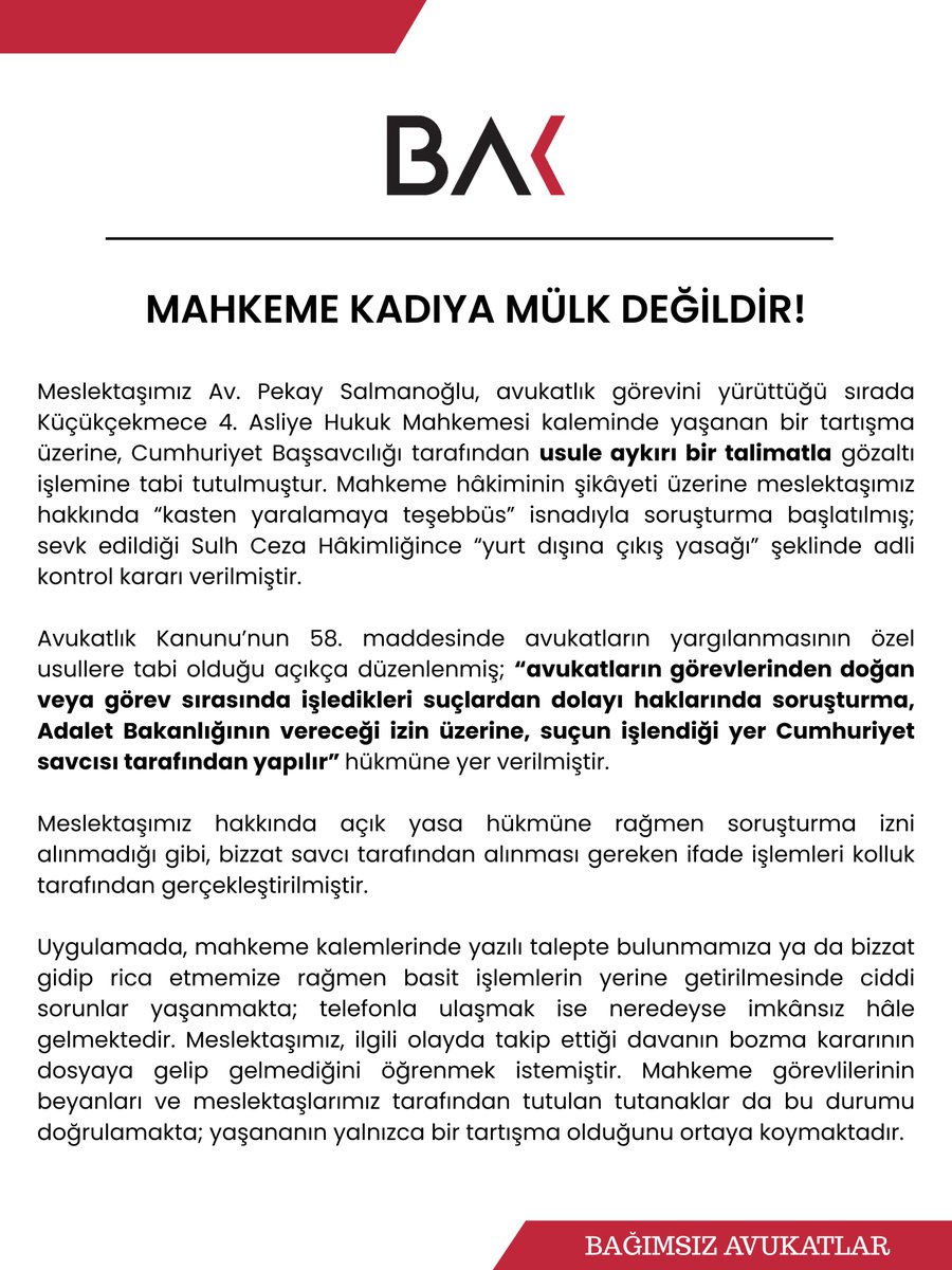 BAĞIMSIZ AVUKATLAR tweet media