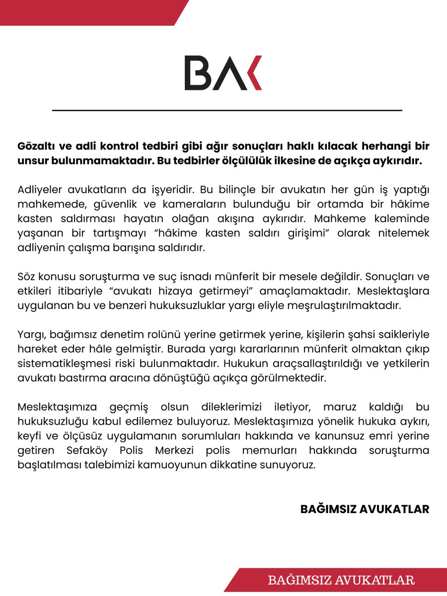 BAĞIMSIZ AVUKATLAR tweet media