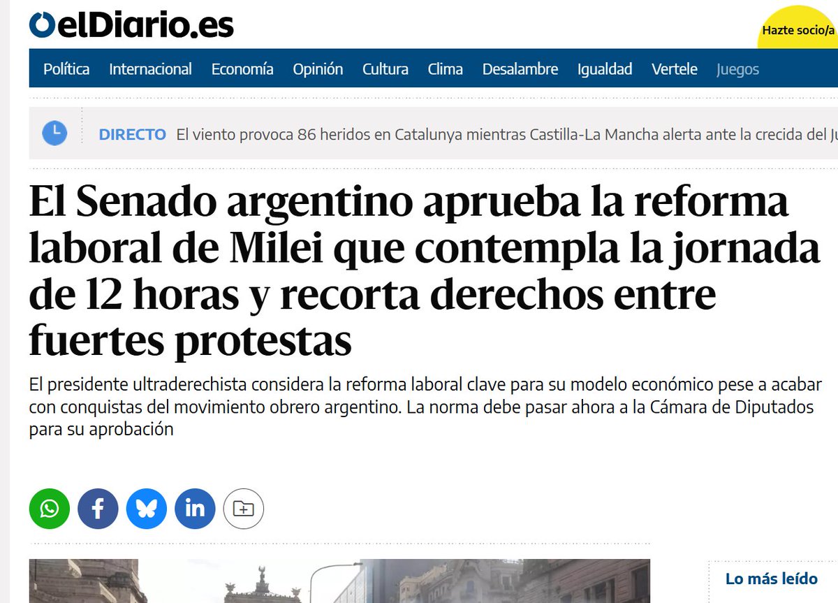MuyLiberal's tweet image. Yo vi la noticia en @A3Noticias pero ya comprobé que todos la dan igual:

En la Argentina de @JMilei el Senado aprueba una reforma laboral que aumenta la jornada laboral hasta las 12 horas 🫢😨😱

Pero como ya me los conozco, profundicé y muy fácilmente encontré la verdad, que ya…