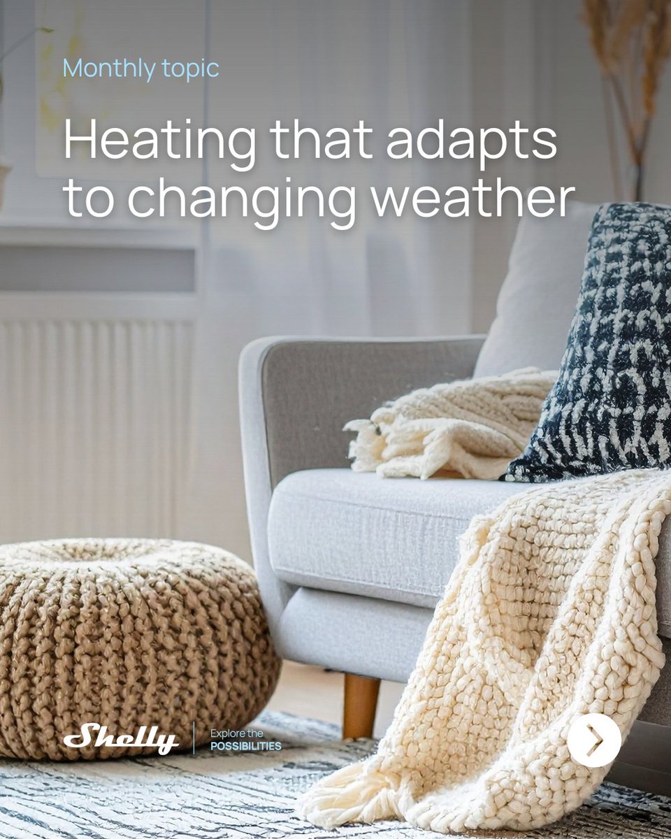 shelly_IoT's tweet image. Heating that adapts to changing weather. ❄️

As February temperatures shift, Shelly keeps your home comfortable automatically.
Room-based sensors and live climate info keep everything under control.

Get inspired: ✨shelly.link/Feb-Topic-X

#SmartHeating #WarmthControl