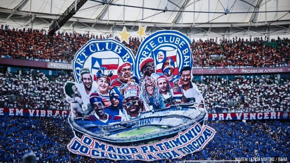 Se existe uma torcida que traduz o Brasil em arquibancada, é a do Bahia 🇧🇷🇱🇺