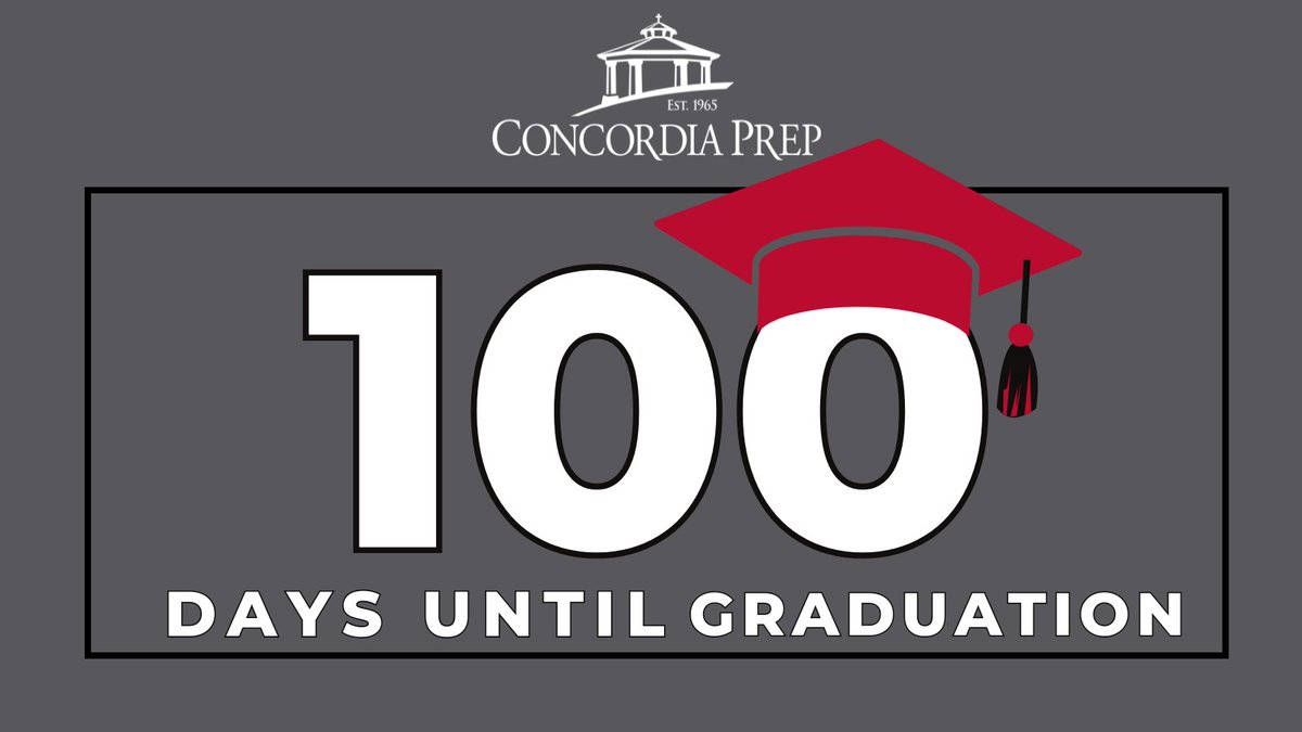ConcordiaPrep's tweet photo. Happy #100DaysUntilGraduation, @ConcordiaPrep #Classof2026!π§βππ©βππ¨βπ We are excited to celebrate YOU and this huge milestone on May 22nd!π
Keep a lookout for additional details about the #CommencementCeremony! #ConcordiaSaintsProud ππ€π€β€οΈπ€π€ https://t.co/Zp6Fhd8zqo