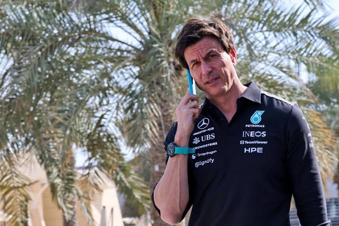 Toto Wolff in a black shirt absolutely huge day for me