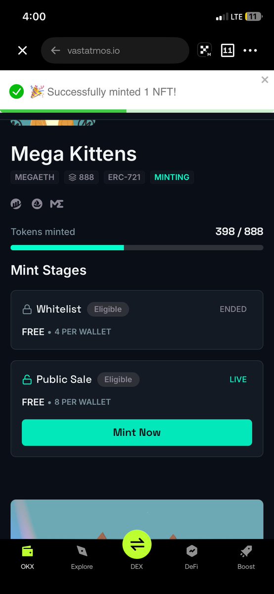 <a href="/MegaKittensNFT/">Mega Kittens</a> I’m good. MINTED ✅