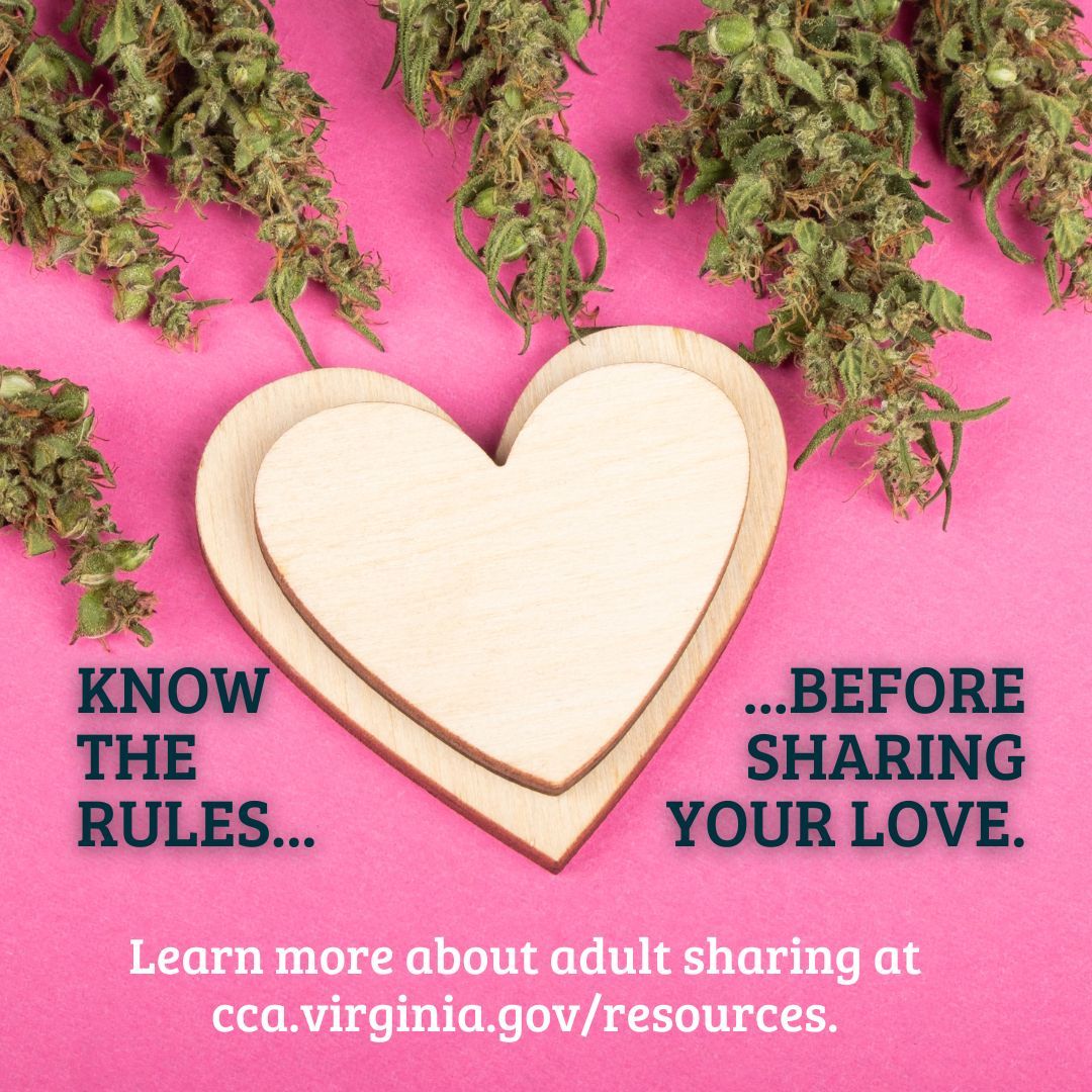 ❤️ This Valentine’s Day, share the love—responsibly and legally. If you choose to enjoy cannabis with someone special, remember sharing is limited to adults 21+ and must happen in private, not in public. Know the law and keep the celebration safe: tinyurl.com/CannabisAdultS… 💚