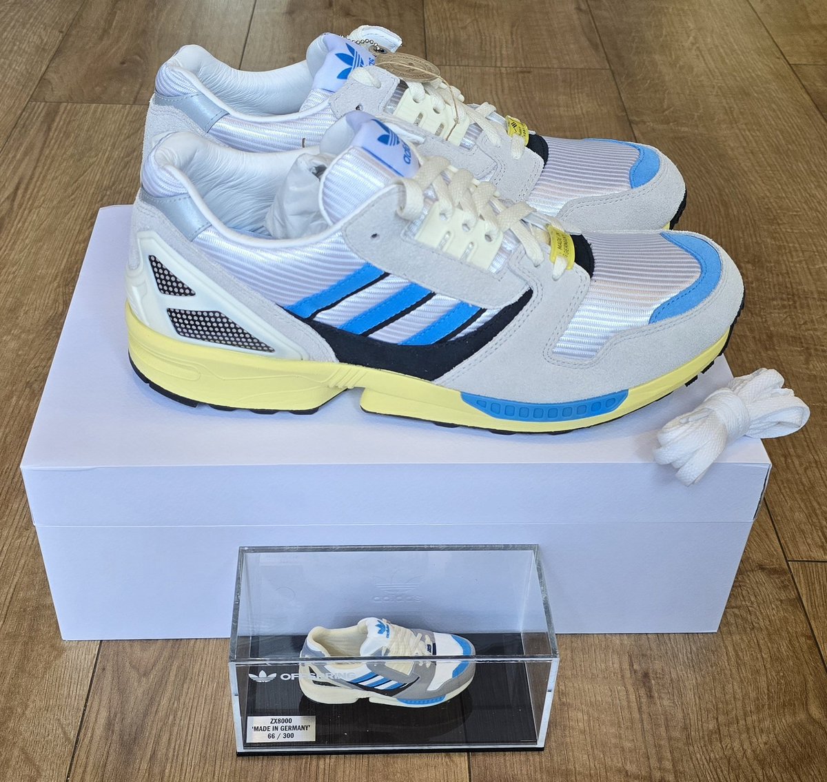 adidas ZX 8000 MIG (FTWWHT/LUAQ/POWYEL) JR4609 (Released 15th