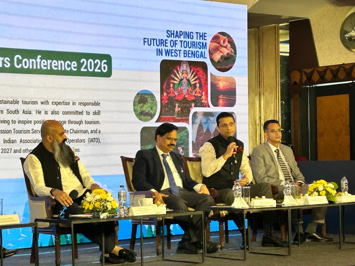 ITSdebjit's tweet photo. Happy to represent @iato_india at the Bengal Tourism Stakeholder Consultation 2026 and present Experience Bengal V2 – Vision 2030 — focusing on responsible tourism, priority markets, MDA support, and a Tourism Promotion Board. Grateful to Mr. Barun Ray &amp; the Department team 11/02 https://t.co/XaCd6l9hO4