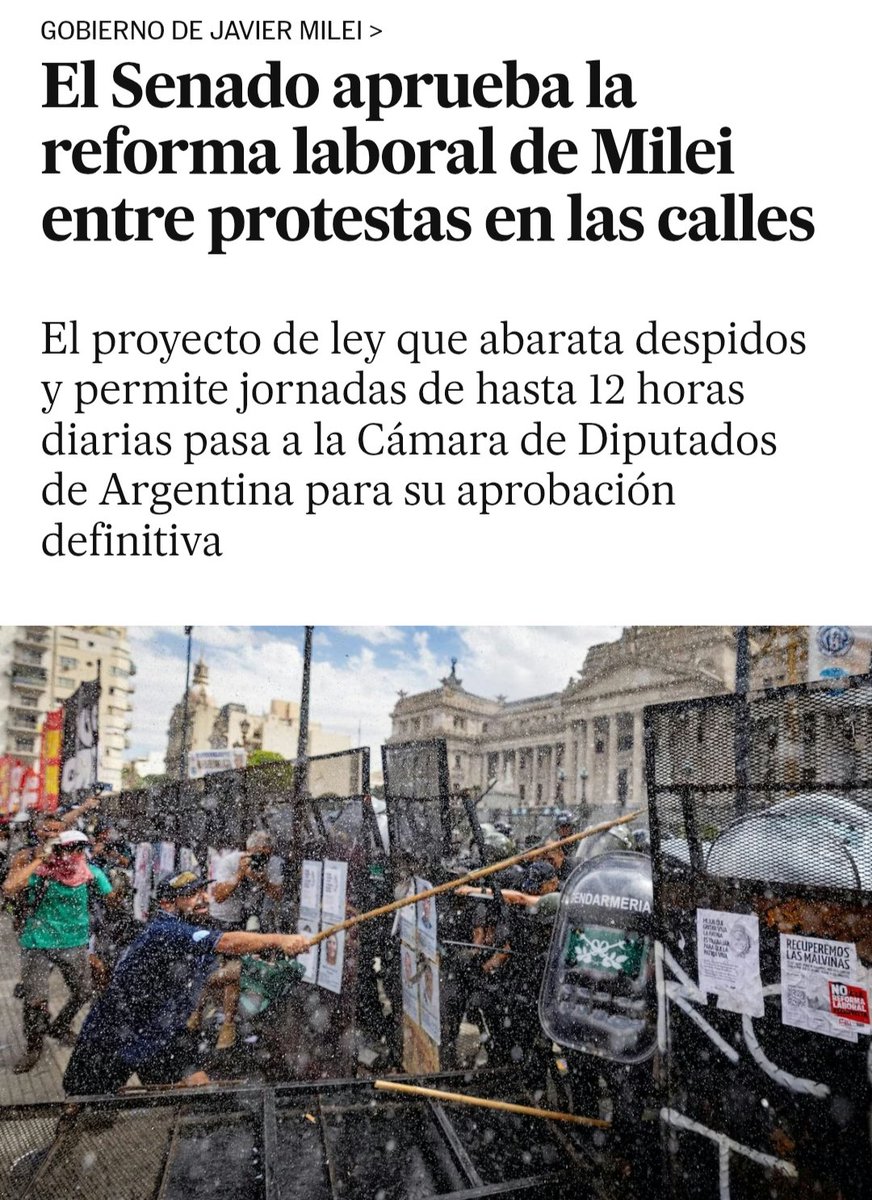 MarothiNagel's tweet photo. Media sanción al proyecto que beneficia a las grandes empresas “empresaurios” y precariza las condiciones de los trabajadores.
No te quiero ver quejándote, liberto violeta, “tráiganme una urna que lo vuelvo a votar” ¿?#Tugo
“El ajuste lo va a pagar la casta”
#VLLK🟪
#SonPeores https://t.co/Sackt42Y4d