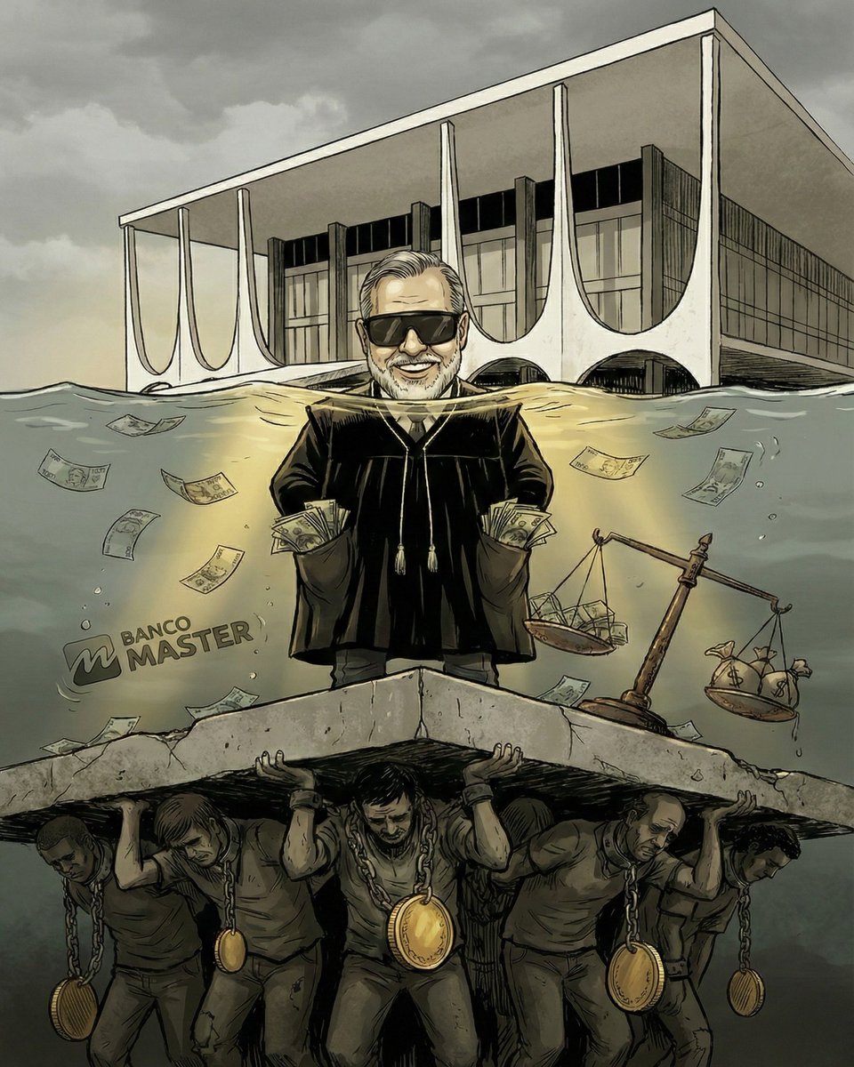 OSaqueado's tweet photo. É prazeroso ver o ministro Dias Toffoli sucumbir lentamente. Todo brasileiro aguarda a sua queda definitiva. Esperamos também que após ele, Alexandre de Moraes e Gilmar Mendes, sigam a fila.

O fato é o seguinte, alguém escolheu moe-los de forma lenta. Todo dia sangram e são expostos um pouco.

Eu quero mais é que se ferrem.

Brasileiros sustentam essas instituições com impostos altíssimos e esperam o mínimo: justiça imparcial.

#STF #Justica #Politica