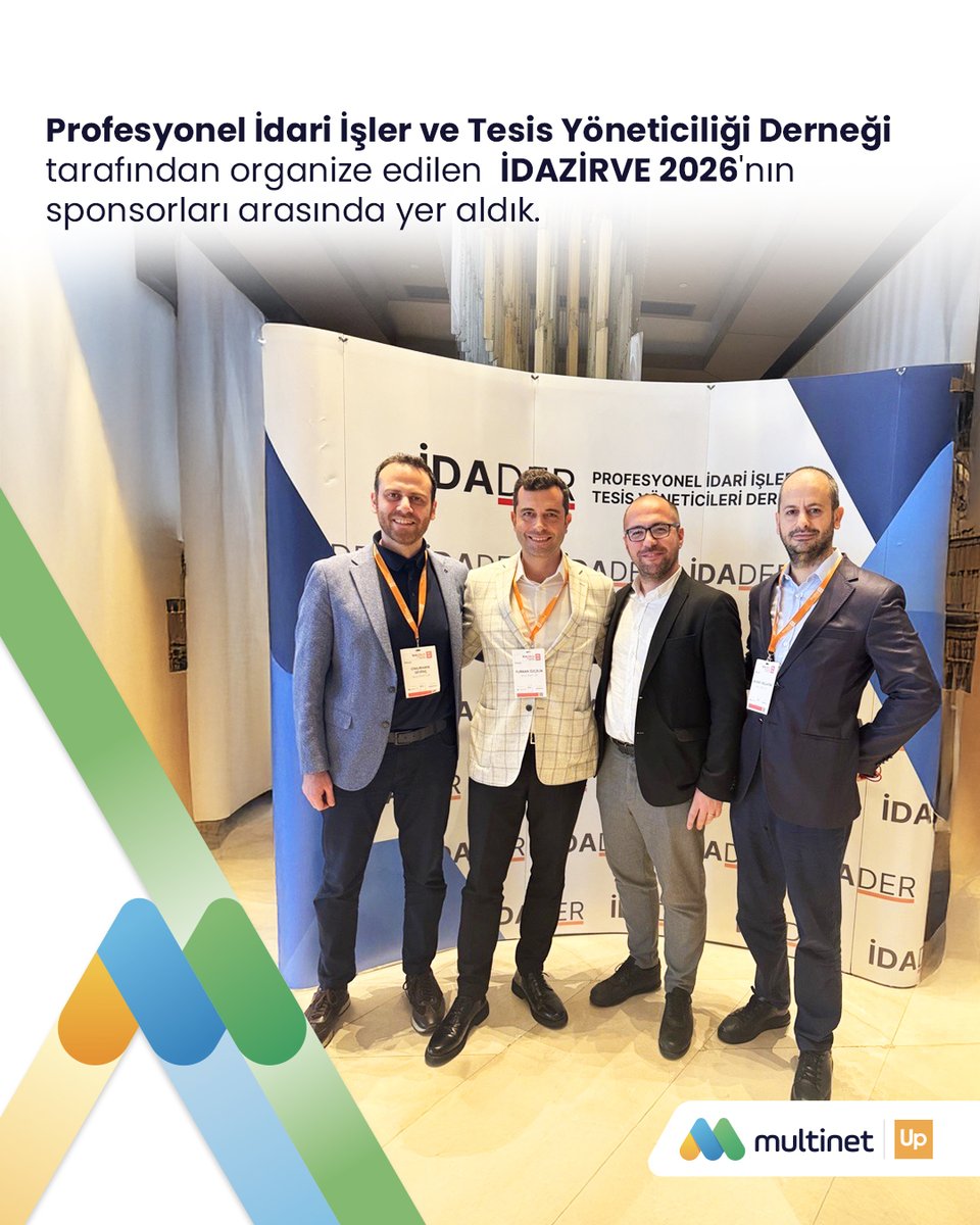 multinetcomtr's tweet image. Profesyonel İdari İşler ve Tesis Yöneticiliği Derneği tarafından organize edilen İDAZİRVE 2026'nın sponsorları arasında yer aldık.

#MultinetUp