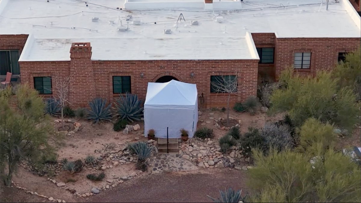 FoxNews's tweet image. BREAKING NEWS: White tent goes up at Nancy Guthrie home