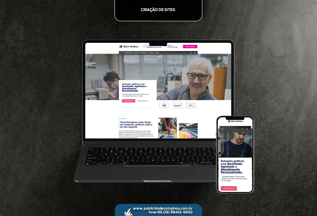 PublicidadeCps's tweet photo. West Gráfica
🖨️ Quando a tradição gráfica ganha cara de futuro!
A West Gráfica acaba de estrear seu site reformulado — moderno, funcional e totalmente alinhado com a excelência em impressão e acabamento que entregam há anos em Campinas.
Modernizamos completamente a plataforma ... https://t.co/dcnJxKuAa8