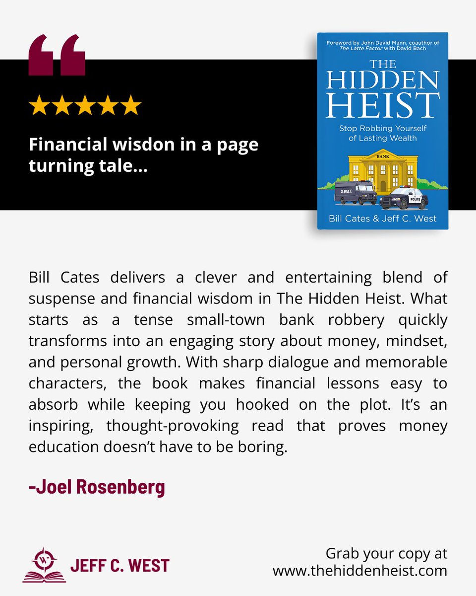 “Clever and entertaining.”
“Inspiring and thought-provoking.”
Financial wisdom that keeps you hooked.

Joel Rosenberg’s review captures exactly what makes the book different—practical money lessons delivered through a compelling story.

thehiddenheist.com