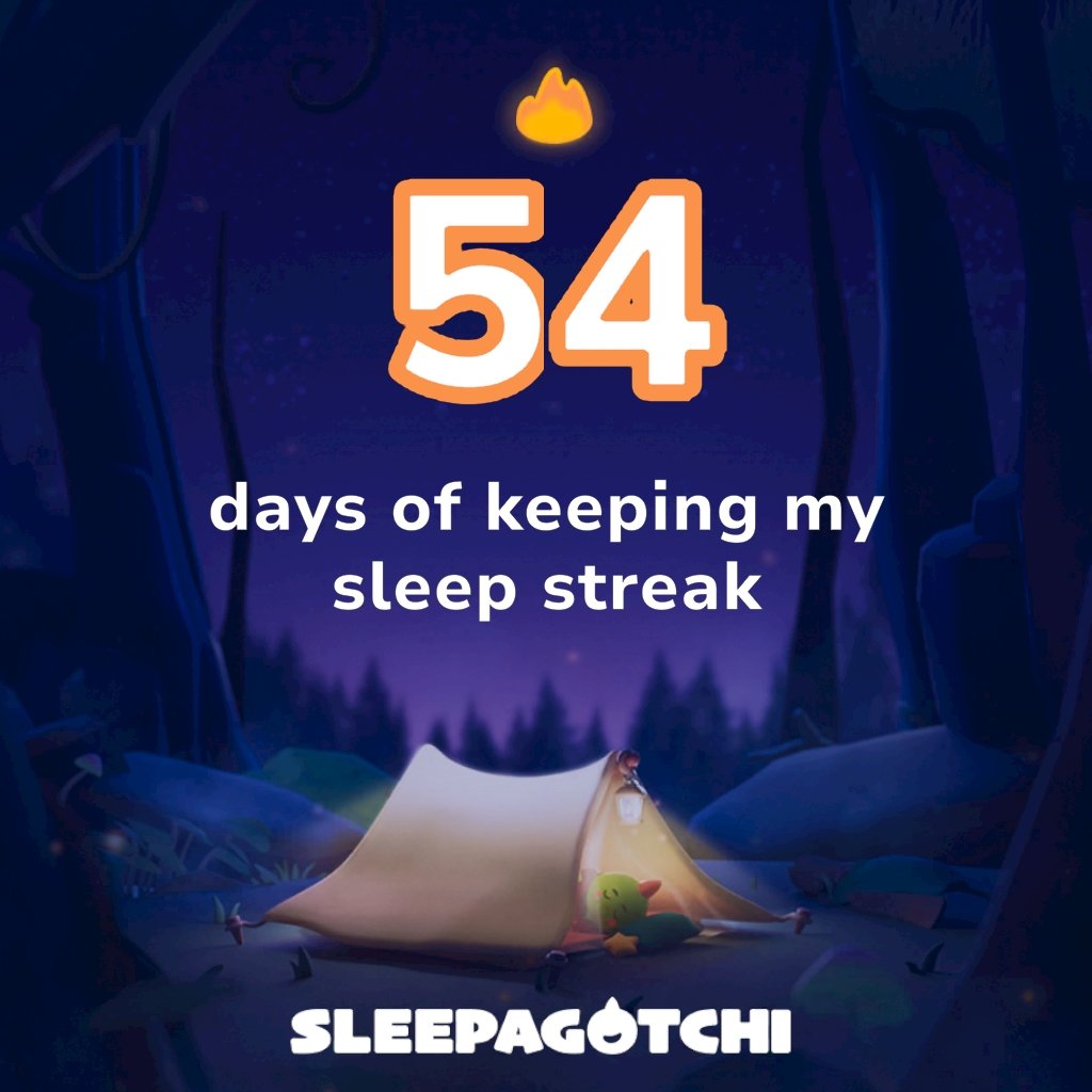 Got a sleep streak and vSLEEP!
Join me on Sleepagotchi.
sleepagotchi.com