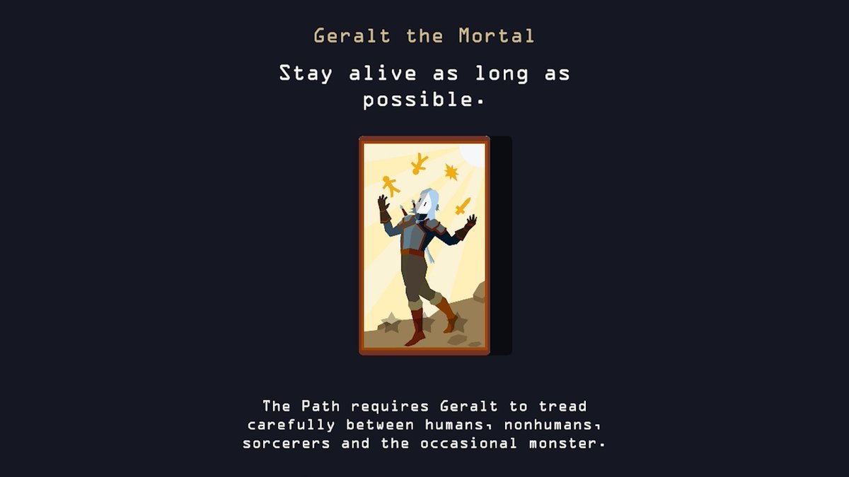 thewitcher's tweet image. Reigns: The Witcher is a card-swiping, decision-making game – your choices must be carefully balanced. Each run must be a grander performance than the last.

It’s up to you on how your story evolves.

⚔️ reignsgame.com/witcher