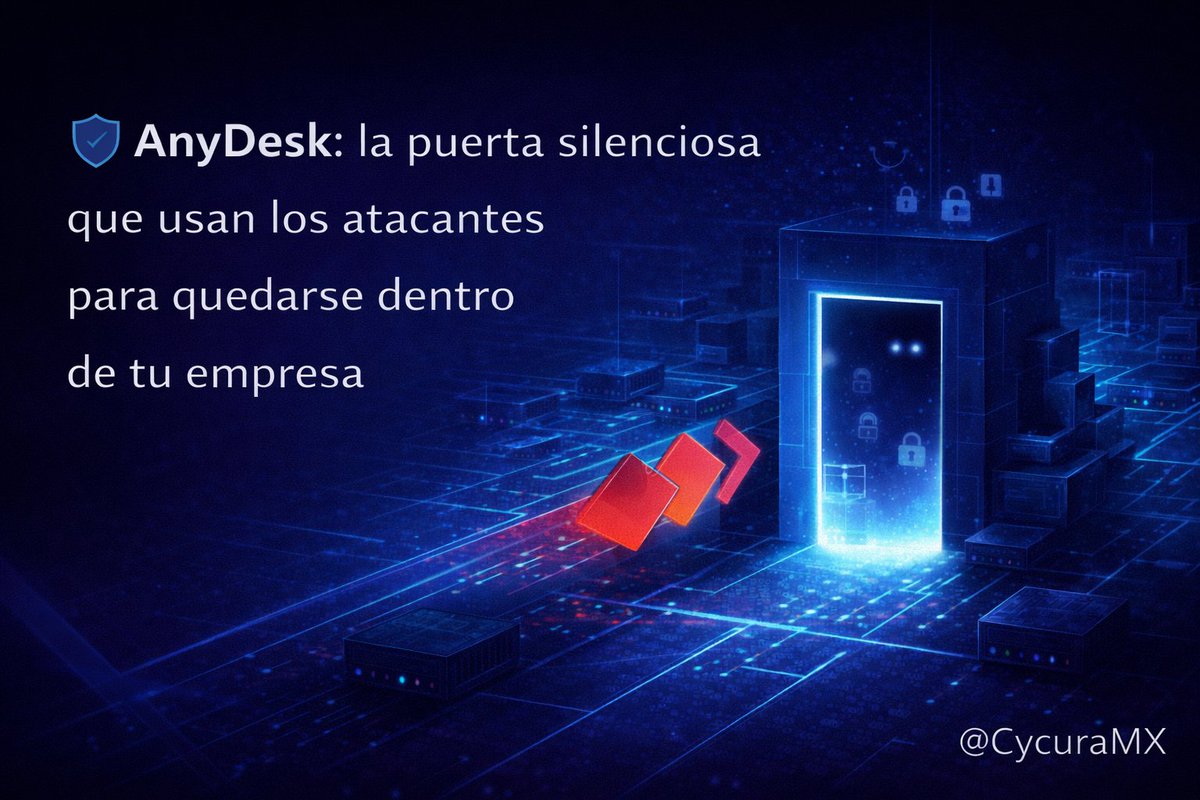🛡️ AnyDesk: la puerta silenciosa que usan los atacantes para quedarse dentro de tu empresa

AnyDesk nació como herramienta de soporte remoto.

Es como darle a alguien una llave para entrar a tu oficina.

Solo que esa llave abre también tu computadora. Y tus carpetas.

Si la usa