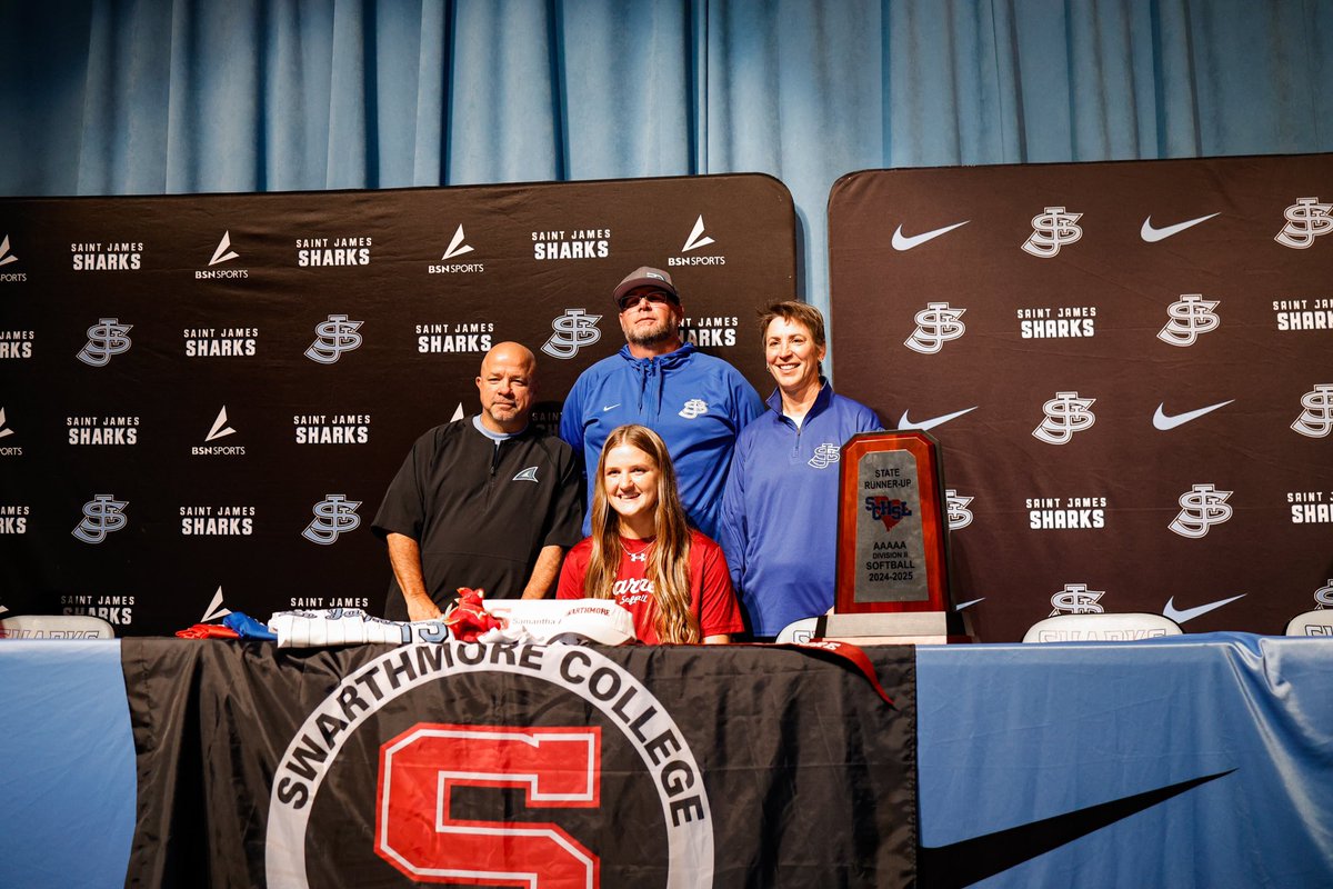 Cannot wait for the next 4 years with <a href="/SwatSoftball_/">Swarthmore Softball</a> ! Excited to get on campus in the fall! Let’s get to work❤️ <a href="/melissafinley23/">Melissa Finley</a> <a href="/JustusPerry18/">Coach Perry</a> <a href="/stjsoftball1/">St James Softball 🥎</a> <a href="/HRollSoftball/">Headfirst Softball</a>