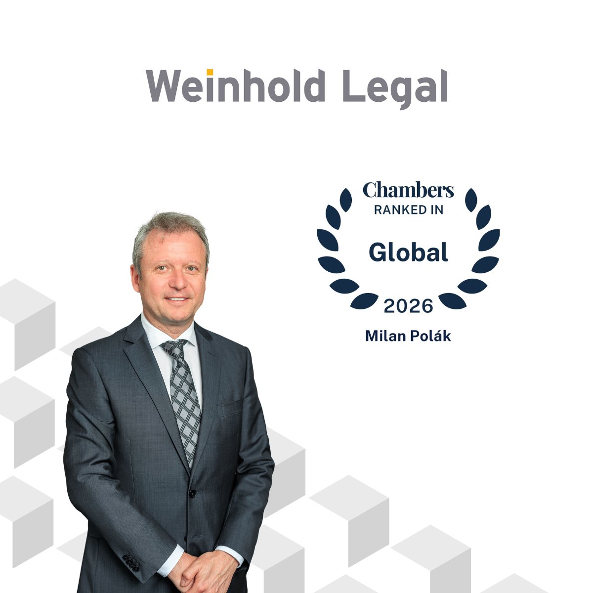 Weinhold_Legal's tweet photo. Hot news! Weinhold Legal has been recognised in the latest #ChambersGlobal rankings.

@weinhold_daniel  (Corporate/M&amp;A, Foreign Expert for SK), Milan Polák (Dispute Resolution: Arbitration Counsel),  Weinhold Legal – Corporate/M&amp;A
Thank you to our clients and team for your trust! https://t.co/XTMmSSNgAv