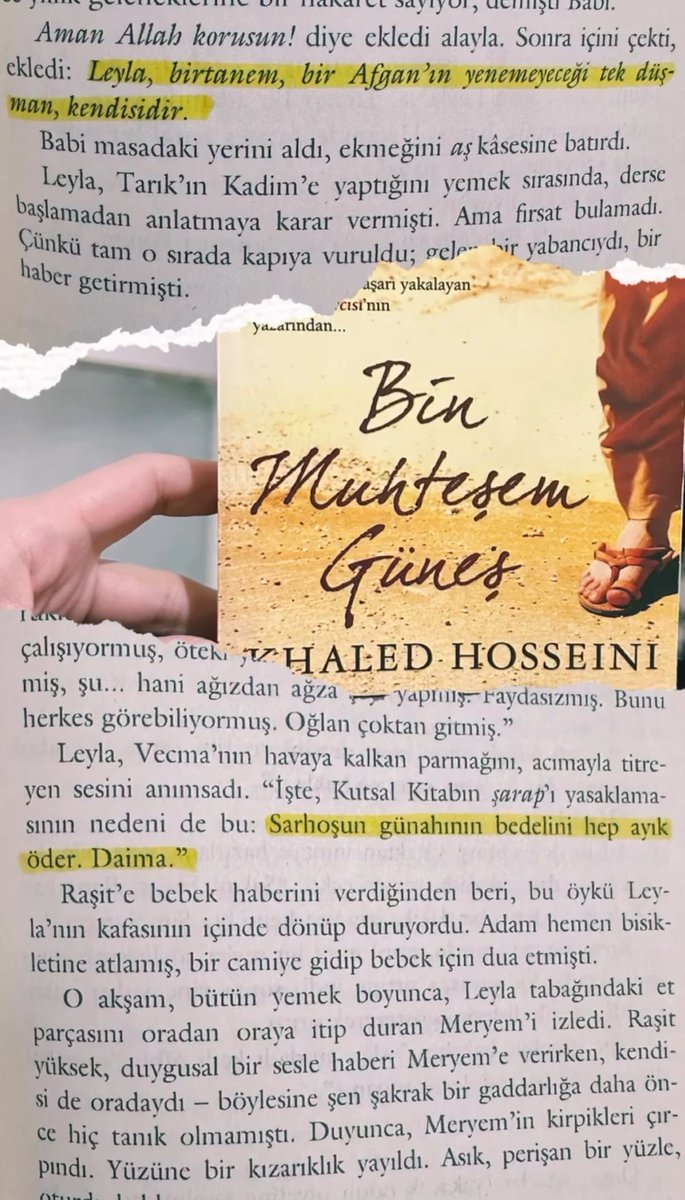 "Sarhoşun günahının bedelini hep ayık öder Daimama."
#binmuhtesemgüneş
#khaledhosseını
#okudumbitti📚