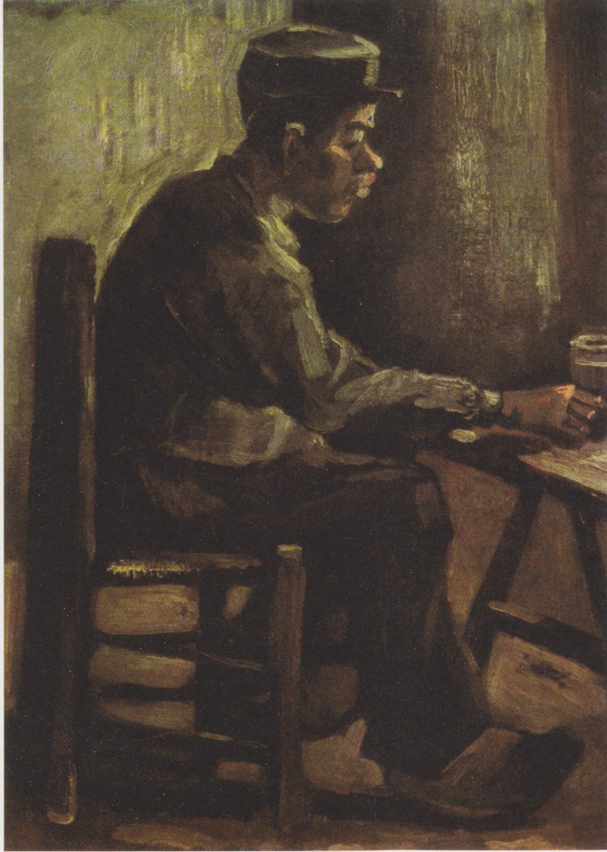 Man at Table
By Vincent van Gogh 
#art #paintings