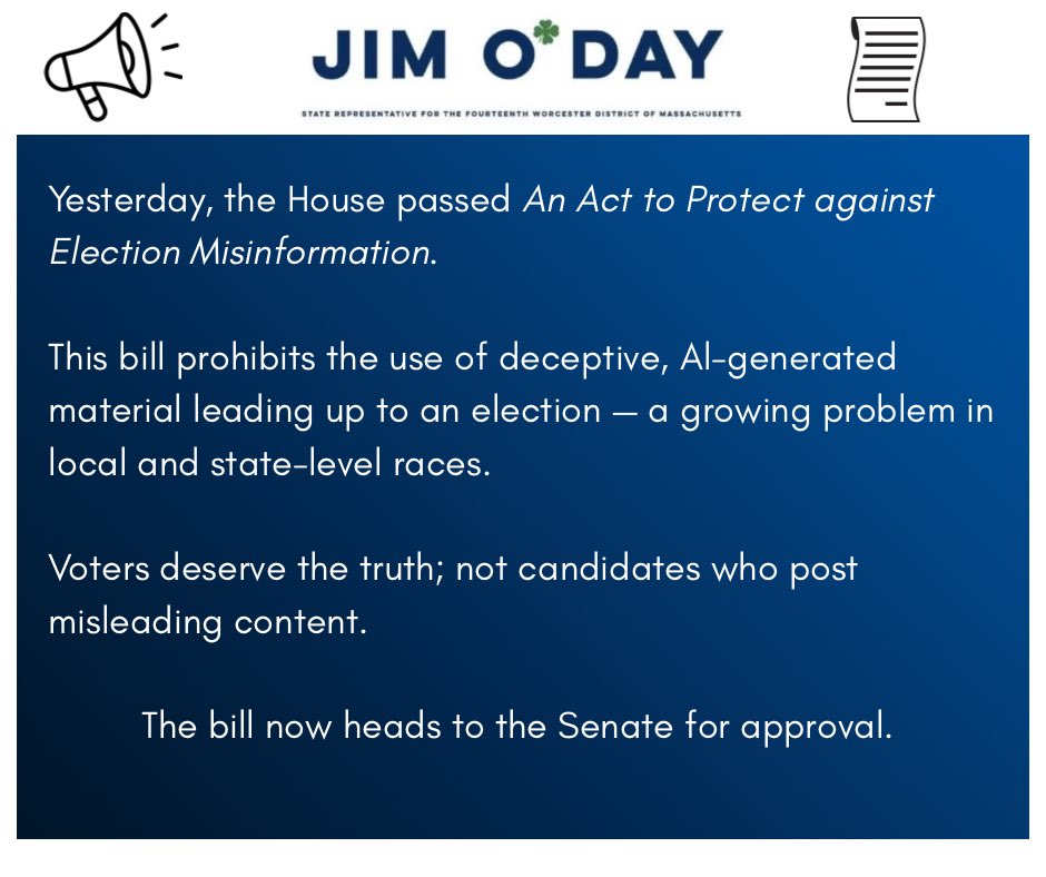 Rep. Jim O'Day tweet media