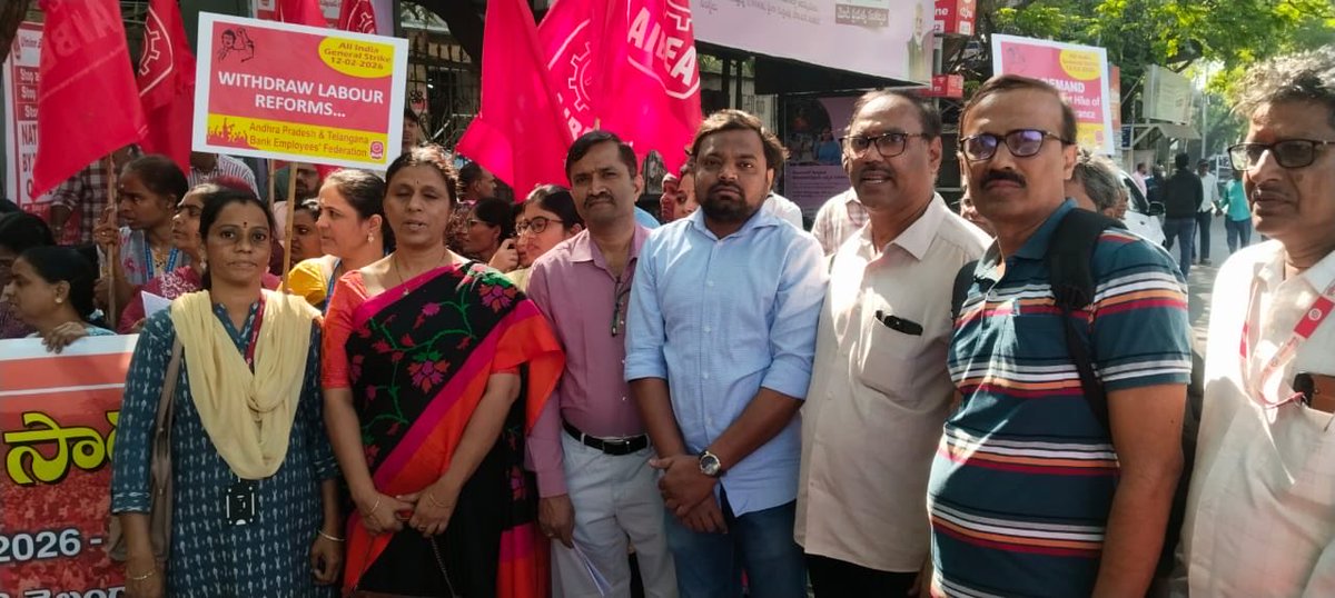 Today’s strike at Hyderabad
#Bharathbandh 
#AIBEA