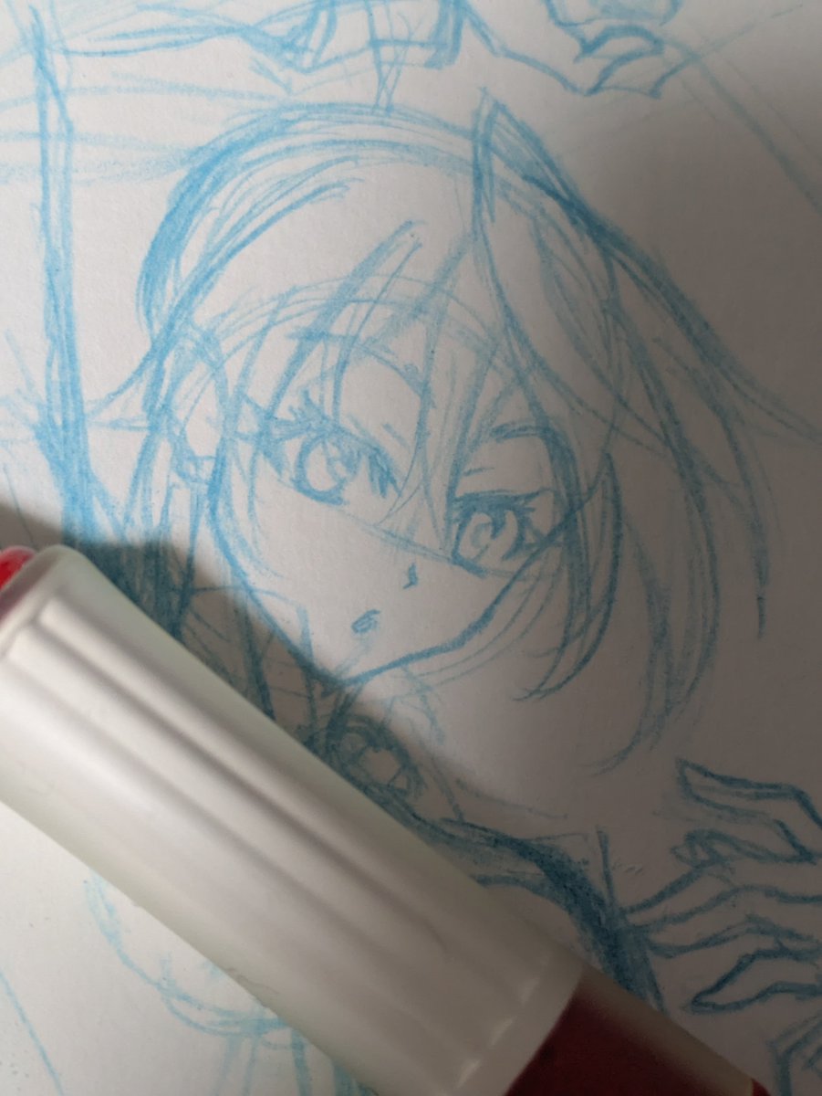 汚い下描き。女子を描いてなかったのでリハビリがてらに。