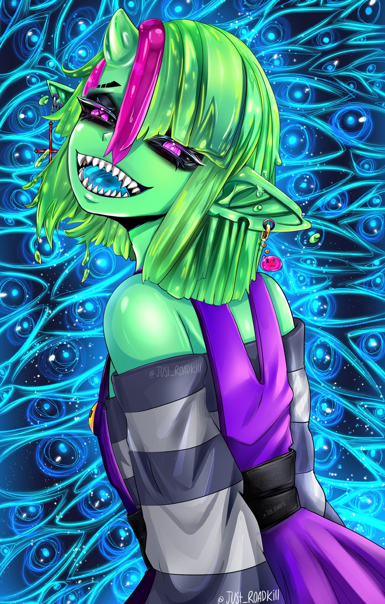 smug slime is finished :3 art for
<a href="/KayJay_SlimeFae/">KAYJAY_SlimeFae</a>